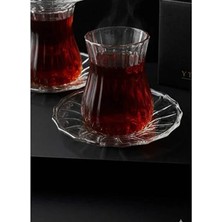 Lemmoni Balsa 12 Parça Borosilikat Cam Çay Takımı Seti 6lı BOR-181