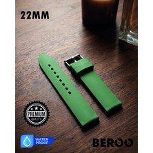 Beroo Straps 22MM Premium Düz Silikon Saat Kordonu – Ultra Dayanıklı, Esnek ve Su Geçirmez