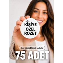 Punky Store 75 Adet Kişiye Özel Rozet Baskı 44 mm Fotoğraflı Logo Isimli Tasarım Rozet Seti