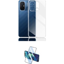 Nuveden Ieg™ Redmi 12C Kılıf Zirve Doku - Siyah 3D Antistatik Cam Ekran Koruyucu
