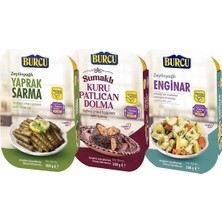 Burcu Yaprak Sarma-Kuru Dolma-Enginar 200 gr 3 Lü Lezzet Paketi