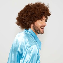 Youday Home Kahve Renk Kıvırcık Afro Bonus Peruk