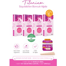 Smoothly 880 Gr. Acısız Ağda Tıtanıum Pudralı Soyulabilir Boncuk Ağda Granür Ağda 220 G x 4 Paket 880 Gr.