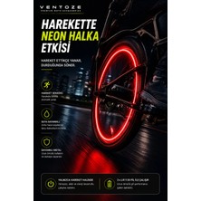 Ventoze Hareket Sensörlü Ledli Işıklı Sibop Kapağı Araba Motosiklet Bisiklet Neon 2 Adet