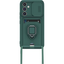 Youday Home Galaxy A56 Kılıf Zuma Kartvizitli Yüzüklü Silikon - Yeşil