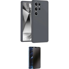 Nuveden Ieg™ Galaxy S25 Ultra Kılıf Ahenk Serisi - Siyah 3D Antistatik Hayalet Cam Ekran Koruyucu
