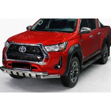 TMZ Garage 2015+TOYOTA Hilux Ön Tampon Koruma Demiri Krom 76MM