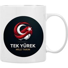 Kırmızı-Beyaz Özel Grafik Baskılı Kupa Bardak