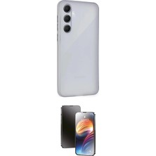 Nuveden Ieg™ Galaxy A55 5g Kılıf Atlas Minimal Prime - Siyah 3D Antistatik Mat Seramik Nano Ekran Koruy
