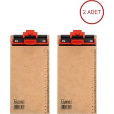 Temel 1/3 A4 Ahşap Sekreterlik Otomatik Mekanizmalı Kalem Tutma Aparatlı 2li Set