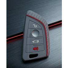 Keymatik Bmw Fem Modeli F10 F30 F90 G20 G30 Smart 4 Buton Petek Desenli Premium Kumanda Koruma Kılıfı