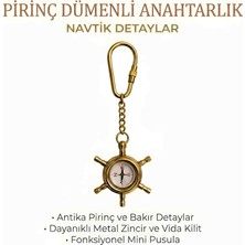 Wolawood Premium Pirinç Metal Anahtarlık Vintage Retro Tasarım Dayanıklı Şık Anahtar Süsü Erkek Kadın Kullanımına Uygun Koleksiyonluk Hediyelik Aksesuar Luxury Seri