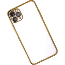 Youday Home iPhone 11 Pro Max Kılıf Razer Lensli Silikon - Gold