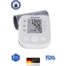 Wohler Üst Koldan Ölçer Dijital Tansiyon Aleti Nabız Ölçer TYPE-C Girişli 99 Ölçüm Hafıza Çantalı