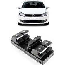 CME PARTS Vw Volkswagen Golf 6 Mk6 2009-2012 Uyumlu Ön Sol Kapı Dörtlü Cam Açma Düğmesi Krom Detaylı 5K4959857