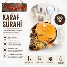 Atay Garage Kuru Kafa Cam Karaf Sürahi – Şık Dekoratif Viski Şarap Şampanya Şişesi | Bar & Ev Aksesuarı Sürahi Sise Karaf