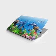 Laptop Bilgisayar Notebook Pc Kaplama Etiketi Deniz Balıklar