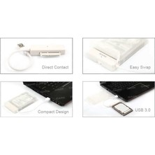 DK-AC-DSE24U3, E24 2.5" USB 3.0 Çıkarılabilir Başlıklı Şeffaf Sata Disk Kutusu