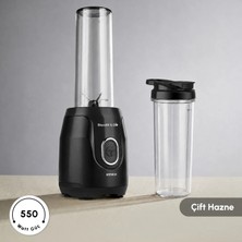 Karaca Blendfit Go Personal Kişisel Smoothie Blender Çift Hazne Siyah 600ML & 400ML