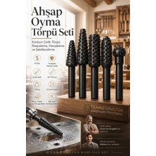 Transformacion TransForMacion 5 Farklı Geometrik Formda Tungsten Karbon Çelik Ahşap, Plastik ve Yumuşak Metal İşleme Döner Eğe Uçları - Hobi, Oyma, Kanal Açma ve Boşaltma Seti 722470