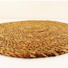 6 Adet Hasır Supla Seti, Amerikan Servis, Sofra Dekorasyonu ve Sunum Için Bambu Hasır, Şık ve Çevre Dostu Masa Aksesuarı 30 cm