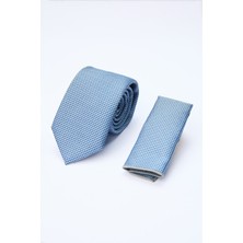 İmza Mavi-Lacivert Desenli 7 cm Kravat 1090260130