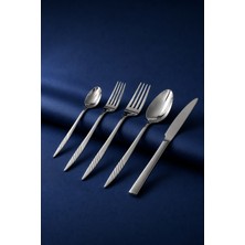 Gökdil Salkım 30 Vibe Steel Parça 6 Kişilik Çelik & Kutulu Çatal & Kaşık & Bıçak Takımı
