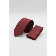 İmza Bordo Kuş Gözü Desen  7 cm  Kravat 1090260100