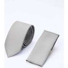 İmza Gri Kuş Gözü Desen  6 Cm  Kravat 1090260100