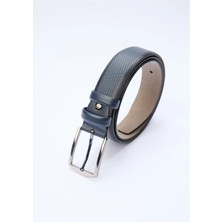 İmza Lacivert Classic Suni Deri Dikişli Kemer 1046260202
