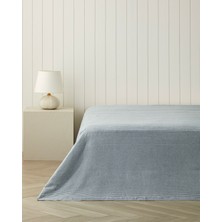 English Home Tek Kişilik Pike 150 x 220 cm Açık Lacivert Pamuk - Polyester Kumaş Desenli