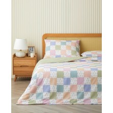 English Home Dreamy Patch Kolay Ütülenir Tek Kişilik Nevresim Seti 160X220 cm Pembe - Yeşil