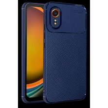 SHC4200 Galaxy Xcover 7 Kılıf Auto Fus Karbon Kapak - Lacivert