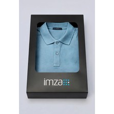 İmza Mavi Polo Yaka Pike Kısa Kol Slim Fit Pamuklu Hediye Kutulu Tişört 1011260169