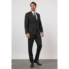 İmza Siyah Mono Yaka 6 Drop Comfort Fit Tam Astar Esnek Takım Elbise 1001260167