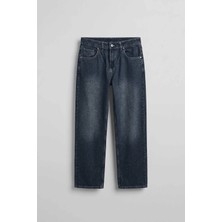 Abluka Online Erkek Baggy Yıkamalı Jean Pantolon Lacivert