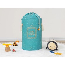 Uravas Store Baby Kullanımı Kolay Desenli Taşınabilir Torbalı Yuvarlak Sepet(Yeşil) 04270