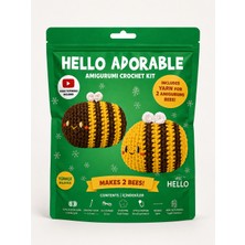 Bak Gel Al Bakgelal Hello Adorable Amigurumi Arı Yapım Kiti – 2 Adet Bff Kendin Yap Hobi Seti, Türkçe Anlatımlı