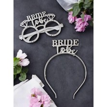 Borapack Bride To Be Taç ve Gözlük Seti Gümüş