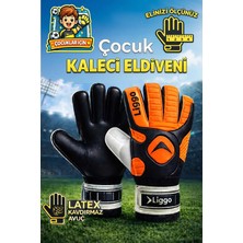 Liggo Neon Yetişkin ve Çocuk Kaleci Eldiveni Bilek Bandajlı 5-6-7-8-9-10 Numara
