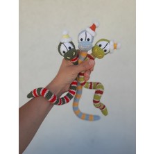 Renkli Ve Kreatif Amigurumi Yılan Oyuncak 35CM (1ADET)