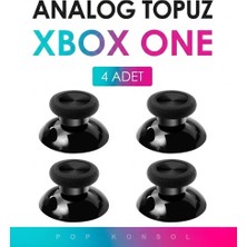 Pop Konsol Xbox One Series S X İçin 4 Adet Analog Başlık Topuz Siyah Kol Tamir Yedek Parça