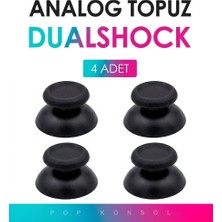 Pop Konsol Ps4 Dualshock Için 4 Adet Analog Başlık Ps4 Topuz Siyah Kol Tamir Yedek Parça