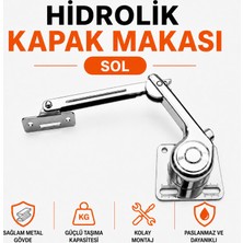 Badem10 Hidrolik Kapak Makası Sol Mobilya Üst Kapak Kaldırıcı Destek Pistonu Dayanıklı Metal Gövde