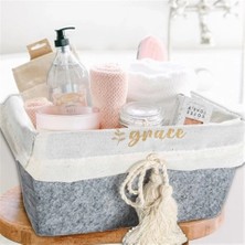 Uravas Store Çok Amaçlı Saklama Organizer Kutu Kare Keçe Sepet (Mini)  03433