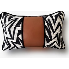 Lidoma Home "line & Leather" Deri Kırlent Kılıfı - 30X50