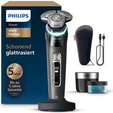 Philips Shaver I9000 Prestige, Erkekler Için Elektrikli Islak ve Kuru Tıraş Makinesi, Entegre Düzeltici, Siyah, Basınç Sensörü, Temizleme Istasyonu, Şarj Istasyonu ve Seyahat Çantası (Model XP9207/30)