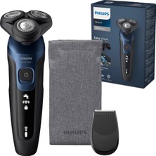 Philips Shaver 5000 - Erkekler Için Elektrikli Tıraş Makinesi: Hassas Düzeltici ve Yumuşak Taşıma Çantasıyla Metalik Mavi Islak ve Kuru Tıraş (Model S5465/18)
