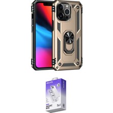 Uravas Store Ieg™ Iphone 13 Pro Max Kılıf Ahenk Klasik Koleksiyonu - Siyah Bilvis 5ın1 3D Magic Cam Ekran Koruyu