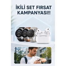 MidasTech Aynalı Bluetooth Kulaklık Yeni Nesil Akıllı Saat Titreşimli Nabız Ölçer Spor Modları Midast